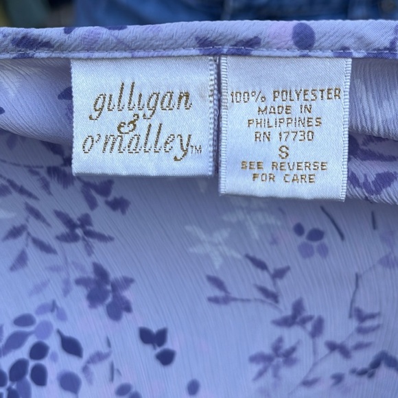 Gilligan & O'malley - Vintage Gold Tag Purple Floral Robe - Size Small - Picture 5 of 5
